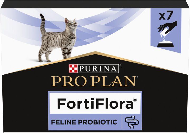 Додатковий корм для дорослих кішок і кошенят Purina Pro Plan FortiFlora Feline Probiotic (7 шт. по 1 г) 8445290041173 фото