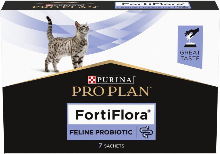 Дополнительный корм для взрослых кошек и котят Purina Pro Plan FortiFlora Feline Probiotic (7 шт по 1 г) 8445290041173 фото