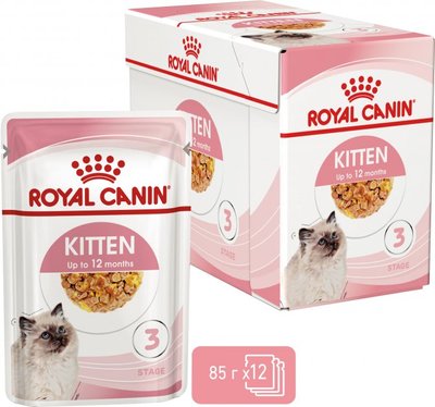 Упаковка влажного корма для кошек Royal Canin FHN WET KIT INST in jelly (85 г х 12 шт ) 4074001 фото