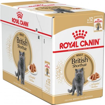 Упаковка вологого корму для котів Royal Canin FBN WET BRITISH SHORT AD - 85 г х 12 шт 2032001 фото