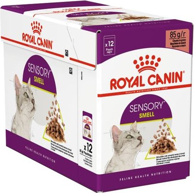 Упаковка влажного корма для кошек Royal Canin FHN SENSORY SMELL GRAVY 85 г х 12 шт 1517001 фото