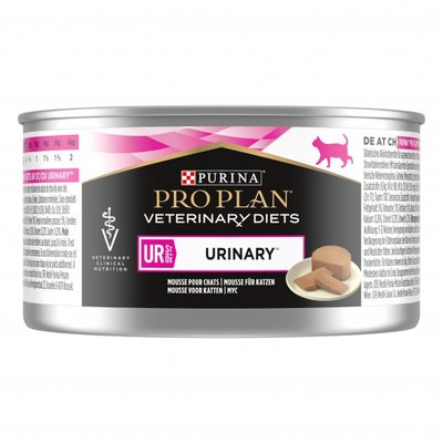 Влажный лечебный консервированный корм для кошек Purina Pro Plan Veterinary Diets UR Mousse Turkey Urinary консерва 195 г 8445290093431 фото