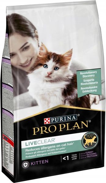 Сухой полнорационный корм для стерилизованных котов Purina Pro Plan LiveClear для уменьшения аллергенов на шерсти с индейкой (1.4 кг) 7613287232731 фото