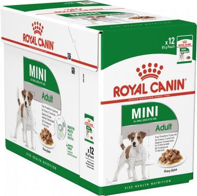 Упаковка мокрого корму для собак Royal Canin WET MINI ADULT 85 г х 12 шт 10960019 фото