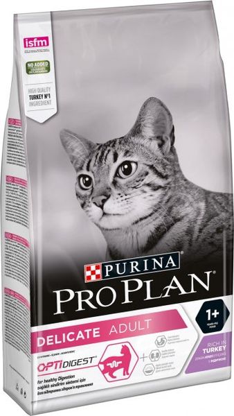 Сухий корм для дорослих котів з чутливою травною системою Purina Pro Plan Delicate з індичкою (1.5 кг) 3222270884136 фото