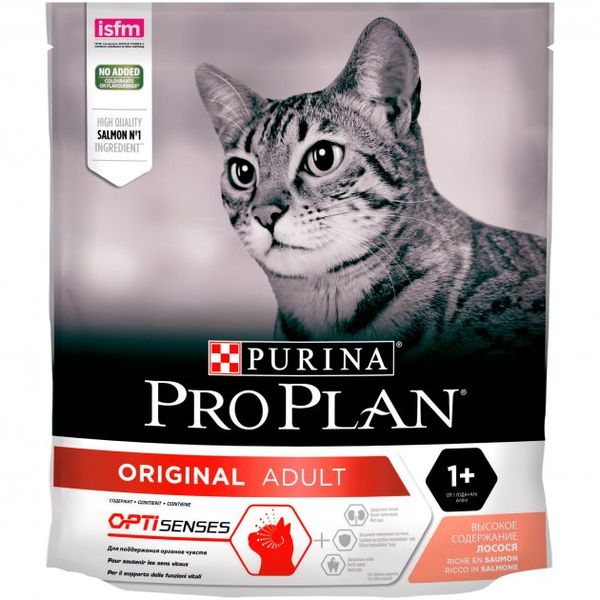 Сухой корм для котов Purina Pro Plan Original Adult 1+ с лососем - 400 г 7613036545037 фото